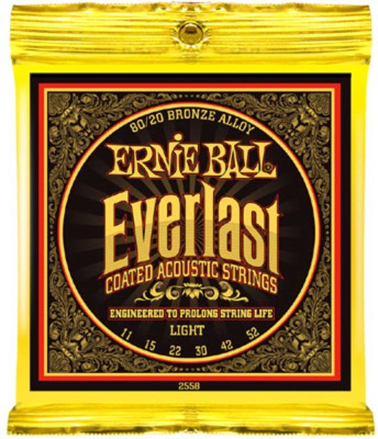 Ernie Ball 2558 Everlast Coated Bronze Light snarenset