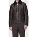 Paul Smith Veste en cuir coupe ajustée Taupe