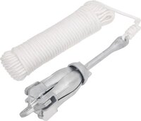 vidaXL Anker met touw inklapbaar 6 kg thermisch verzinkt gietijzer