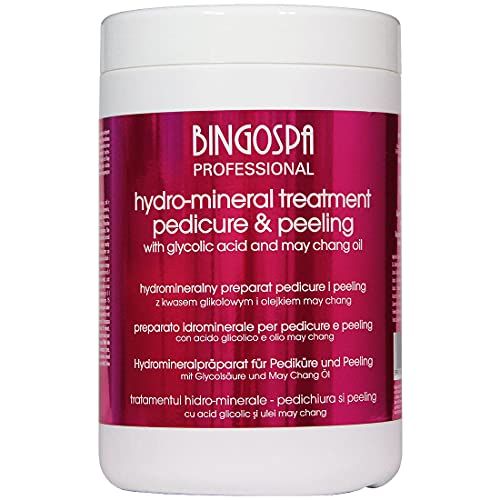 Hydrominerale BINGOSPA Hydromineral - pedicure en peeling met glycolzuur en May Chang olie, 1000 g