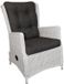 Your Own Living Pianoro Tuinstoel - Iceland - Wit - Wicker - Verstelbare rugleuning - Loungestoel