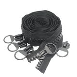 YaHoGa #20 Super Grote Plastic Rits Zwarte Heavy Duty Ritsen van The Yard Bulk 2 Yards met 5 stks Sliders voor DIY Naaien Kleerwerk Tassen Tenten Boot Cover Canvas (Zwart 2 Yards)