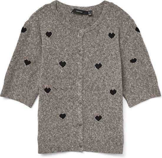 Vero Moda VMDOFFY Gebreid Vest L Moon Rock