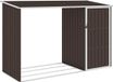 Markenlos Houtrek Brandhoutopslag - 245x98x159 cm - Bruin