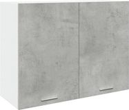 vidaXL Bovenkast Lyon 80x31x60 cm Bewerkt Hout Betongrijs