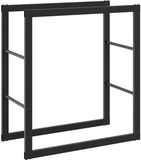 vidaXL Haardhoutrek 55x30x61 cm Zwart Metaal