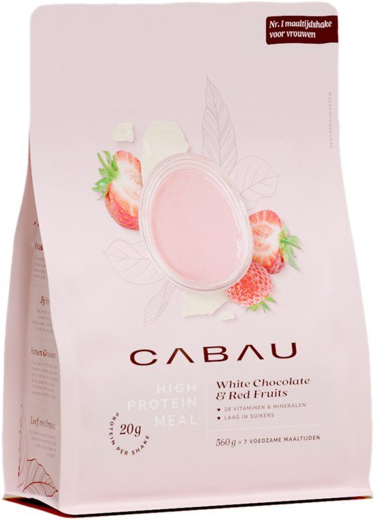 Cabau Lifestyle Cabau High Protein Meal - White Choco & Red Fruits - Vegan Maaltijdshake