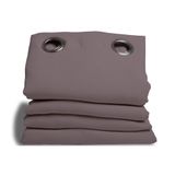 Moondream DecibelControl™ 3in1 Anti-Ruisgordijn | Geluidsisolatie | Thermo Winter+Zomer | 100% Verduisterend | Gepatenteerde Technologie | EU-fabricaat | Oogjes | Grijs MC7305 | 140B x 180L cm