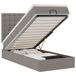 vidaXL Lit plateforme avec matelas et éclairage LED, taupe, 160x200 cm, rembourré