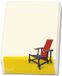 Bekking & Blitz Memo blocnote: Rood blauwe stoel, Gerrit Rietveld, Rietveld Schröderhuis