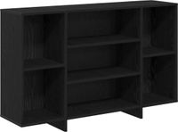 vidaXL Dressoir Zwart Eiken 120 x 30 x 75 cm Bewerkt Hout