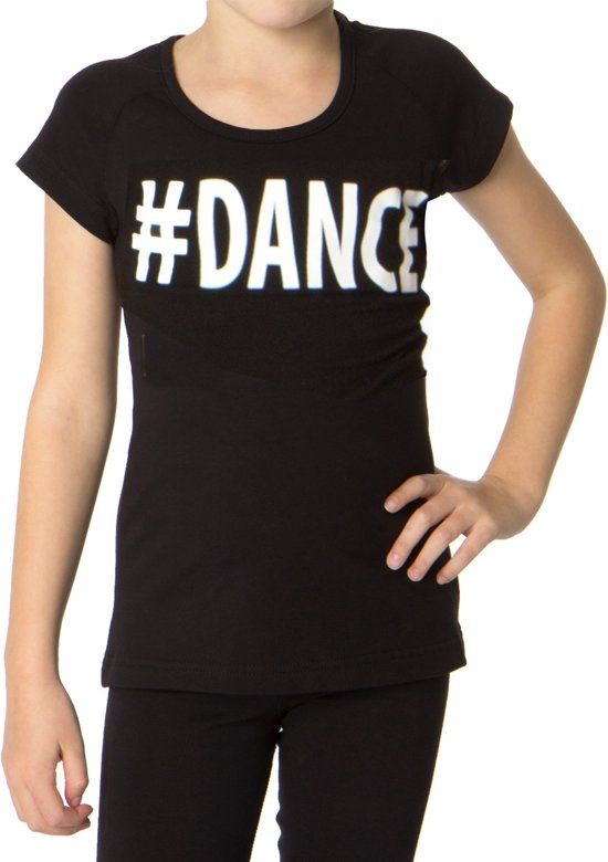 Papillon Panda Papillon T-shirt # Dance Meisjes Zwart Maat 116