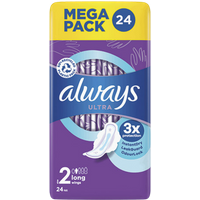 Always Ultra Long Size 2 Sanitary Pads With Wings - 24 stuks