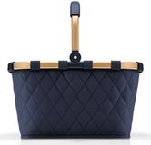 Reisenthel Carrybag Boodschappenmand - 22L - Rhombus Midnight Gold Frame Blauw