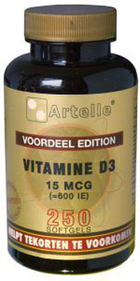 Artelle Vitamine D3 15mcg 250st