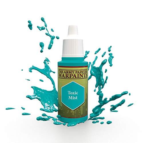 The Army Painter | Warpaint | Toxic Mist | Acrylic Non-Toxic Heavily Pigmented Water Based Paint for Tabletop Roleplaying, Boardgames, and Wargames Miniature Model Painting