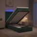 vidaXL Lit plateforme avec matelas et LED vert foncé 100 x 200 cm