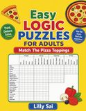 Easy Logic Puzzles for Adults: Match The Pizza Night Toppings