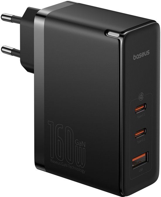Baseus GaN5 Pro Snellader - 2x USB-C + 1x USB-A - 160 watt
