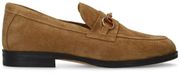 Manfield - Femme - Mocassins en suède marron avec détail doré - Taille 41