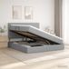 Maison Exclusive - Lit coffre exclusif avec matelas, couleur gris clair, dimensions 140 x 200 cm, revêtement en tissu