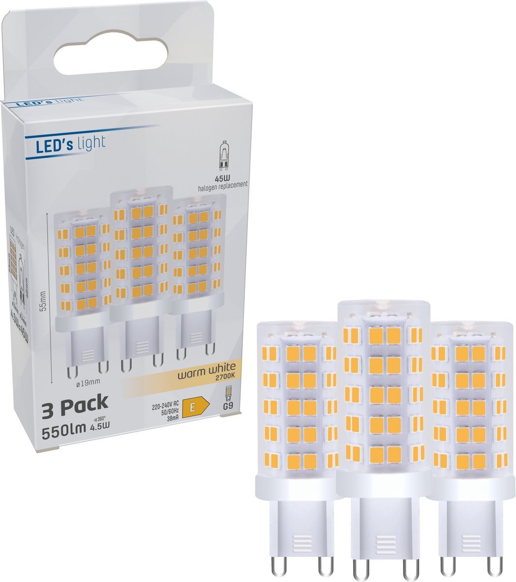 Proventa Prolong LED Steeklampen G9 Helder - Mini Capsule - 220-240V - 4.5W (45W) - 3 Capsule lampen