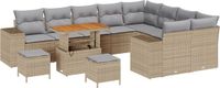 vidaXL Banc de jardin Beige/Gris clair
