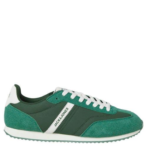 JACK & JONES Burton Runner Sneakers Heren Donkergroen - Groen - Wit