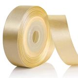 AiQInu Gouden satijnen lint, 25 mm x 22 m