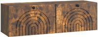 vidaXL Wandmontage TV-kast Gerookt eiken 98 x 31 x 30 cm Bewerkt hout