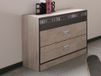 Commode FACTORY 3 tiroirs loft gris/gris ombre