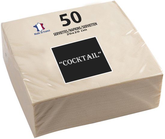 PROnappe SV622011I papieren servetten, chocolade, 50 stuks