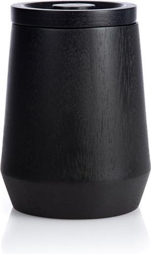 XLBoom - NERO BOWL High - Pot met deksel HOOG - Zwart rubberhout - &#216;13.5cm x h18cm