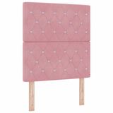 vidaXL Hoofdbord met LED-stripverlichting Roze 80 cm Fluweel