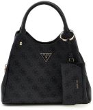 GUESS Lorella Logo Girlfriend Tote Coal Logo donkergrijs handtas schoudertas