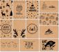 Giftmas Kerst Collectie – Wenskaarten & Kerstkaarten Set – 36 Groetenkaarten met 12 Designs – Inclusief Enveloppen en Stickers – Kraft Papier Kaartenset Voor Feestdagen - 20x15cm