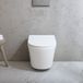 Hudson Reed Elements Cuvette WC ronde suspendue - Abattant à fermeture douce – Design moderne - Blanc