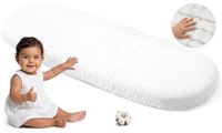 Medi Partners Hoeslaken van mousseline voor kinderwagen 86x40 cm bedlaken voor wieg - 100% katoenen mousseline hoeslaken voor co-sleeper babybedje (Wit)
