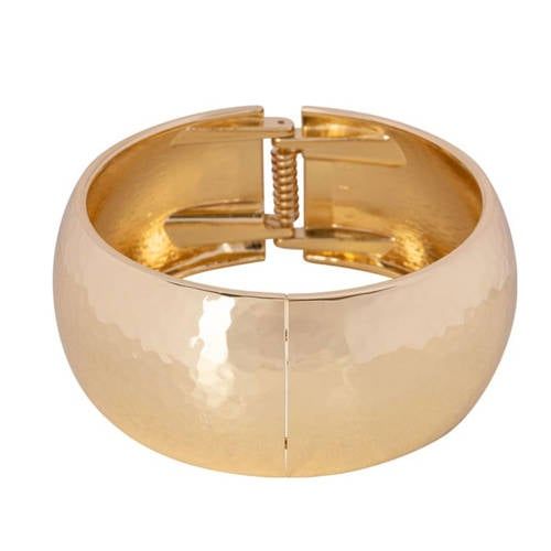 Club Manhattan armband Hammered Cuff Big goudkleurig