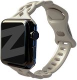 Bandz Luxe Gevlochten Siliconen Band (Lichtbeige) voor Apple Watch Series 1-11 & SE (38/40/41/42mm)
