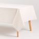 GAMUSI Tafelkleed Alma Katoen Polyester Streeppatroon Beige 140 x 240 cm