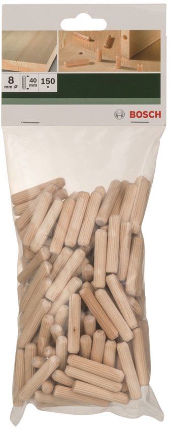 Bosch Deuvels 8 mm, 40 mm, 150 stuks