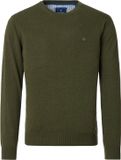 Redmond CASAMODA Redmond heren trui katoen - O-hals - groen (middeldik) - 3XL