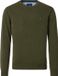 Redmond CASAMODA Redmond heren trui katoen - O-hals - groen (middeldik) - 3XL
