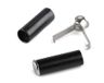 cyclingcolors 4 x eindstoppers, 5 mm, rond, kunststof, stopper, trekkoord, verstelbare sluiting, elastisch koord, schoenen, rugzakken, tent, camping, zwart