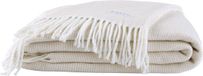Essix - Cocon - Katoenen jacquard plaid met franjes, 127 x 178 cm, Beige