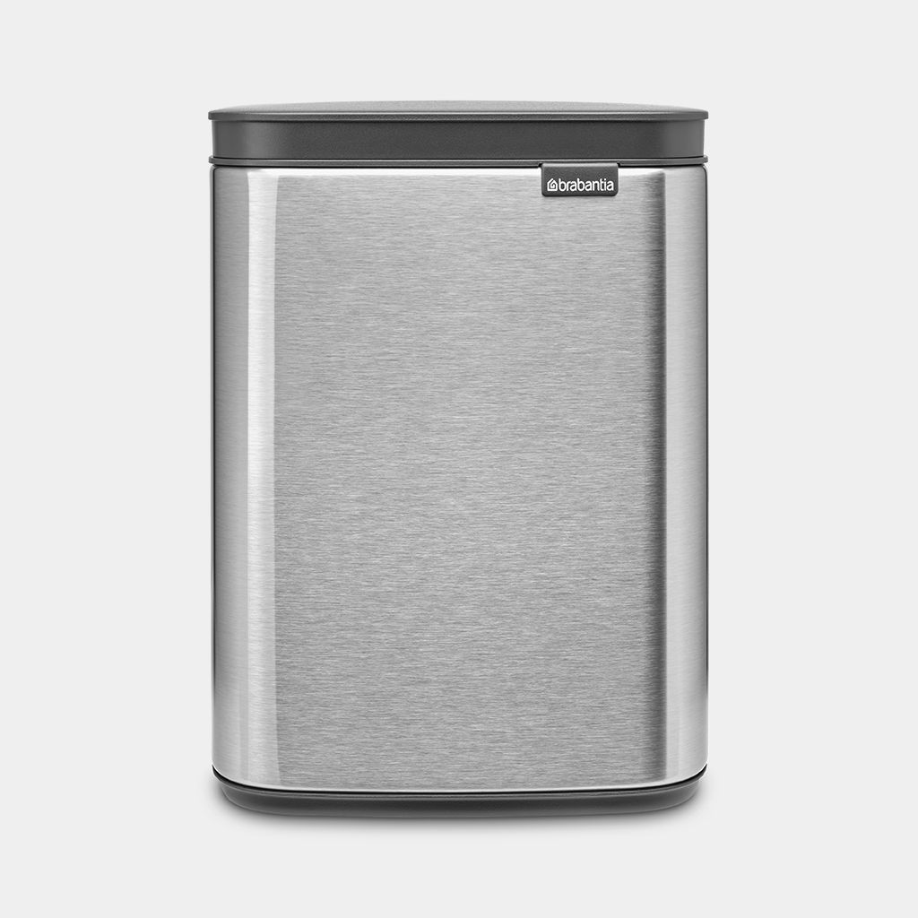 Brabantia Bo Waste Bin - 4L - Rectangular - Steel - Black/Steel
