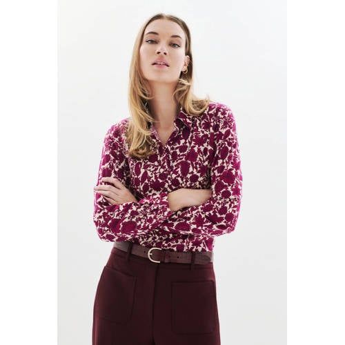 Caroll blouse wit/donkerrood