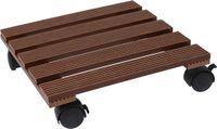 Pro Garden Plantentrolley - Hout - Bruin - Vierkant - 29 x 29 cm