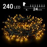 Emos Kerstverlichting buiten - 24 meter 240 LED - Warm Wit - Lichtsnoer - IP44 Stekker met timerfunctie